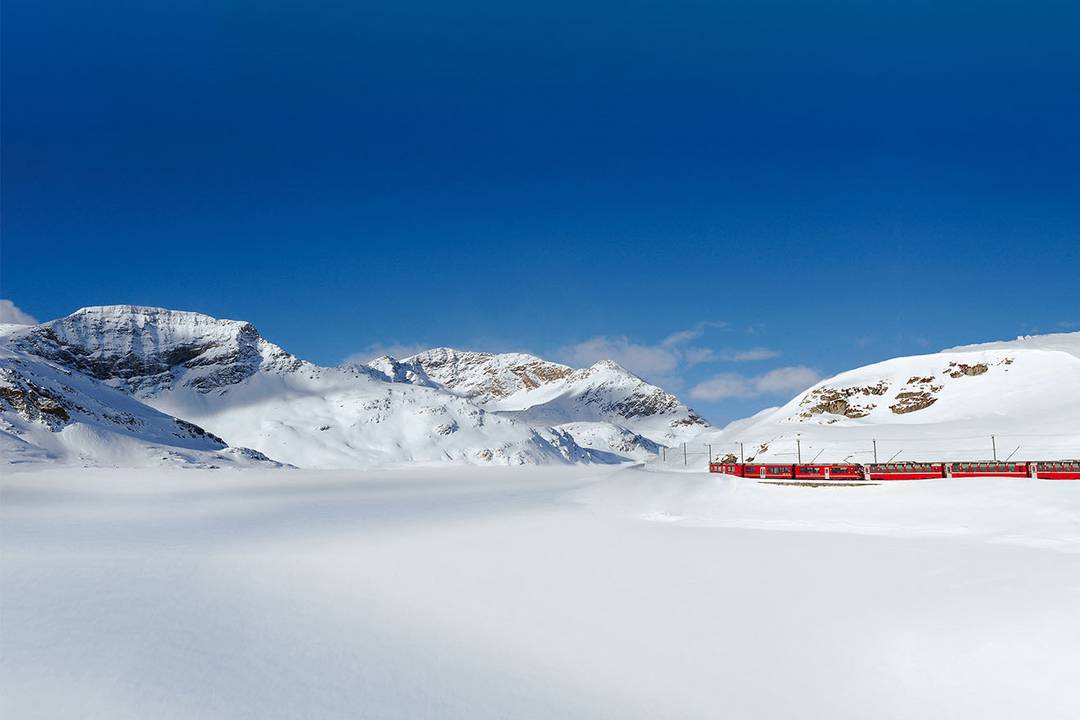 Bernina Express auf dem Berinapass